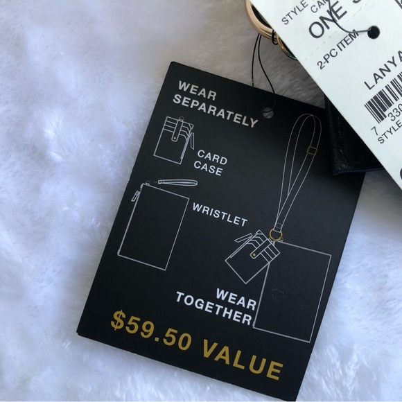 INC Amandaa Wristlet & Card Case Lanyard, Camel Snake, NWT - Picture 6 of 6